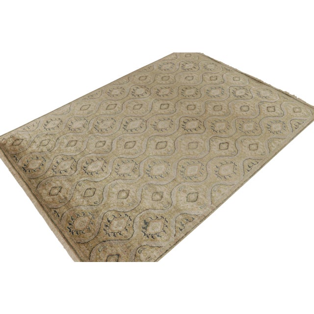 Hand-knotted in silk, this 9x12 rug from our Modern Classics collection is an inventive celebration of classic Ikats...