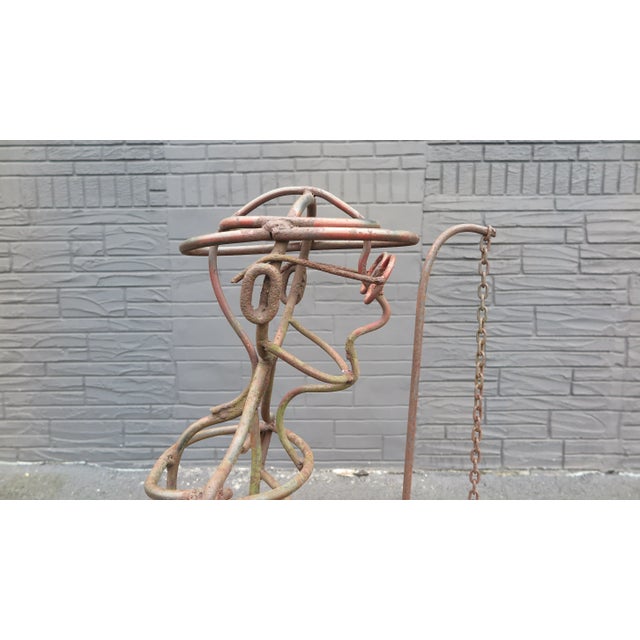 A.R. Gately "Fisherman" Metal Garden Sculpture For Sale - Image 4 of 13