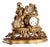 Antique Clock with Gilded Antimony Wooden Base, 1800s For Sale