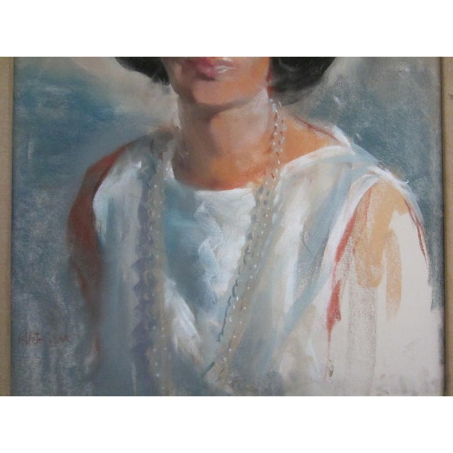 Velletri 64 Mid Century Modern Portrait Oil on Canvas For Sale - Image 4 of 10