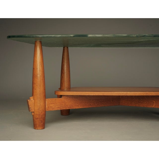 Large Art Deco Coffee Table with Feature Glass Top, 1940s For Sale - Image 4 of 17
