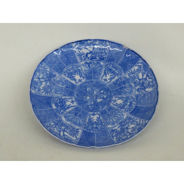Chinese Porcelain Saucer Blue and White Small Plate Kraak Style Dish 4526b For Sale - Image 12 of 15