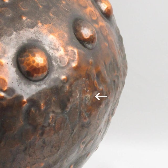 Mid-Century Modern Important Italian Copper Baluster Urn Vase For Sale - Image 3 of 11