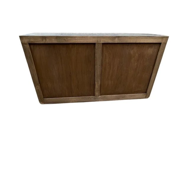 Wood Vintage Distressed 4-Door Sideboard For Sale - Image 7 of 7