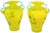 Mid-Century Murano Style Lemon-Yellow Italian Art Glass Vases With Handles - Set of 2 For Sale In New York - Image 6 of 10