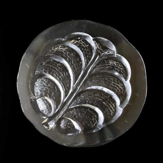 Large Vintage Eden Cheese Platter by Lars Hellsten for Orrefors For Sale - Image 6 of 7