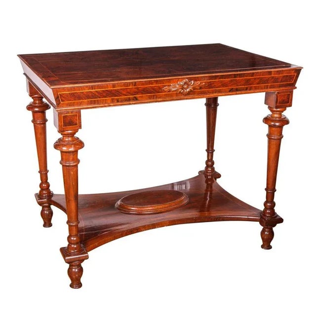 Brown Early-19th Century Italian Walnut Center Table For Sale - Image 8 of 8