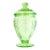 Cameo Green Depression Uranium Glass Candy Jar For Sale
