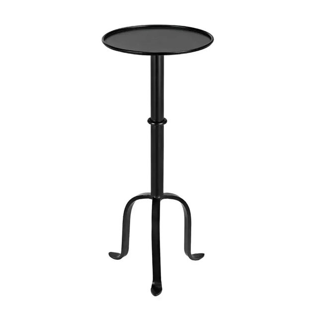 Mid-Century Modern Tini Side Table, Black Iron For Sale - Image 3 of 6