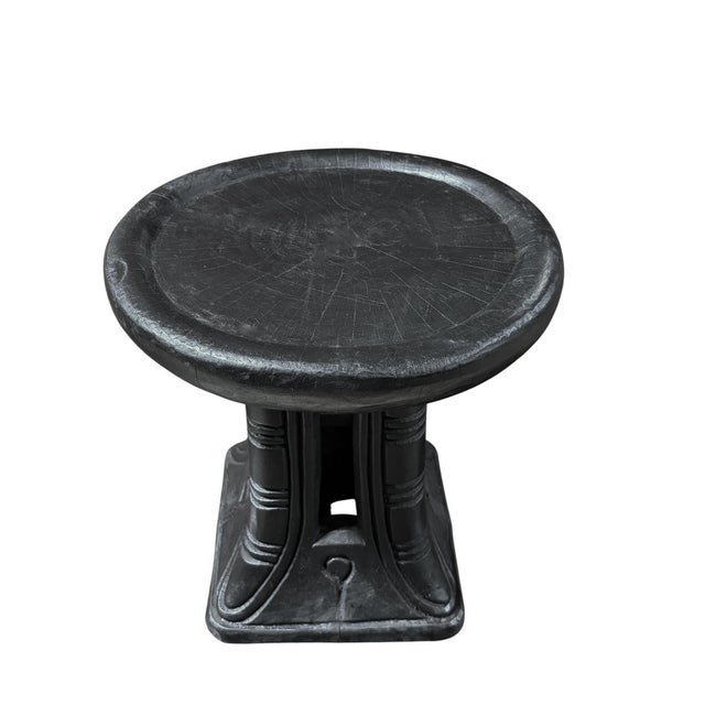Wood Vintage Tribal Nobility Bamileke Stool/Table Cameroon 13" H For Sale - Image 7 of 8