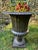English 1990s Estate-Sized Cast Metal Garden Urns, A Pair For Sale - Image 3 of 12
