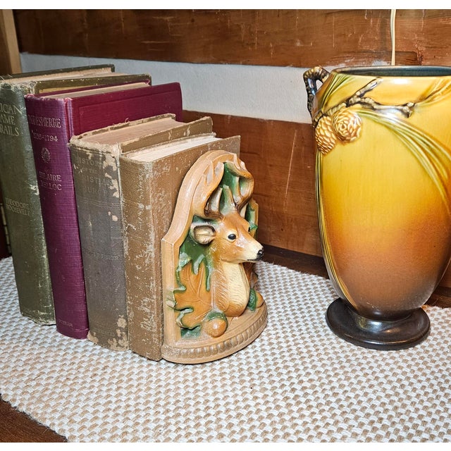 Vintage Deer Head Bookends For Sale - Image 4 of 12