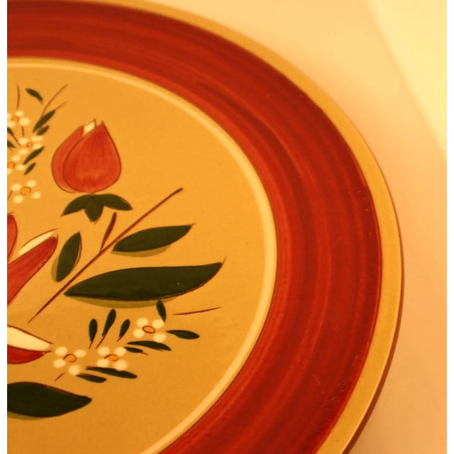 Ceramic Mid Century Stangl Pottery Magnolia Pattern 14" Serving Platter For Sale - Image 7 of 8