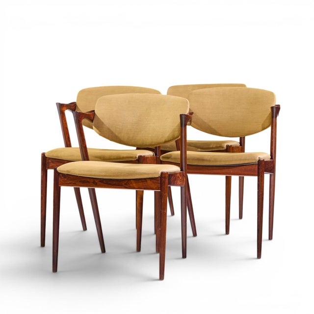 Mid-Century Modern Kai Kristiansen Model 42 Mid Century Danish Rosewood Z Chairs - Set of 4 For Sale - Image 3 of 10