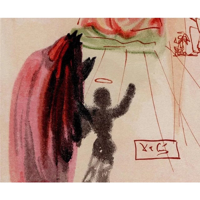 1960s Salvador Dali, The Garden of Christ, 1964, Original Woodcut For Sale - Image 5 of 9