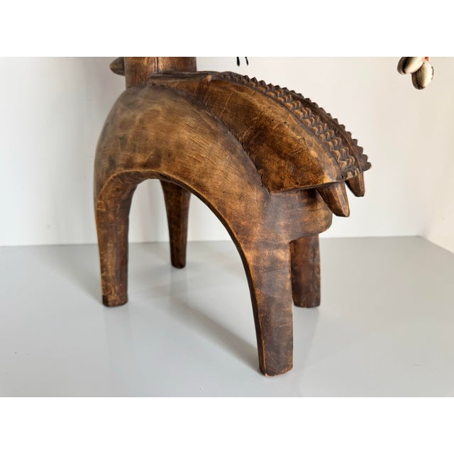 Vintage African Guinea Baga Nimba Tribal Mask Sculpture For Sale - Image 9 of 12