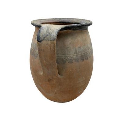 This antique two-handle terra cotta vessel from Hungary is a wonderful addition to any Farmhouse decor. The rustic pottery...
