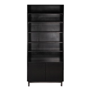 Ebonized Oak Bookcase With Cabinet From R&b - 2 Available For Sale