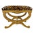 This is a pair of mid-century Italian carved giltwood ottomans with new leopard velvet upholstery. They are unmarked and...