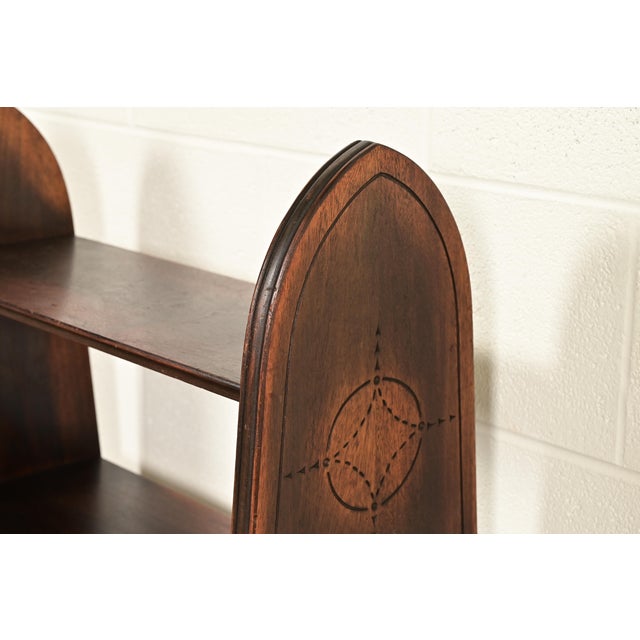 Limbert Antique Mission Oak Arts & Crafts Bookcase or Magazine Stand, Circa 1910 For Sale In South Bend - Image 6 of 11