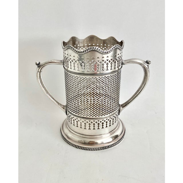 Sheffield 1950s English Silverplate Wine Holder For Sale - Image 4 of 9