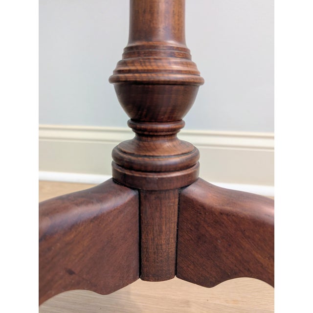 Late 20th Century The Bartley Collection Mahogany Side Table Tripod Base For Sale - Image 4 of 10