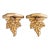Vintage Italian Gilt Plaster Roses Wall Brackets Shelves - a Pair For Sale