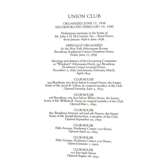 Traditional The Union Club of the City of New York 2018 Members' Annual For Sale - Image 3 of 10