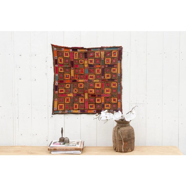 This colorful antique Jaisalmer textile is a testament to the artistry of the Raika nomadic tribe in Rajasthan. This...