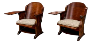 Pair of Auditorium Armchairs in Bentwood, Cimo, 1950s - Lot 140