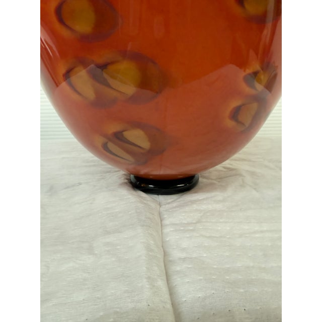 Orange Cohn-Stone Studios Scalloped Edge Bowl For Sale - Image 8 of 12