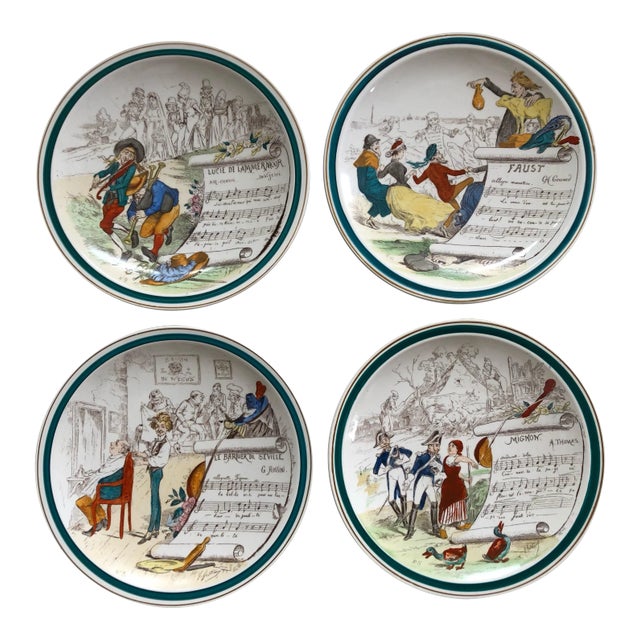 French Opera Plates, Set of 4 For Sale
