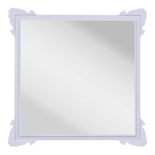Fleur Home Garden District Napoleon Square Mirror in Spring Iris, 48x48 For Sale