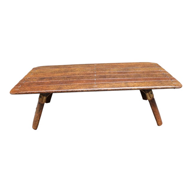 Pacific Green Attributed Palmwood Coffee Table For Sale