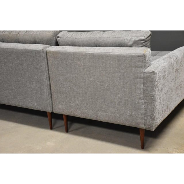 Large 140” Modern Grey Sectional Sofa For Sale - Image 9 of 11