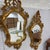Pair Vintage Italian Mid Century Florentine Gold Gilt Wall Mirrors For Sale - Image 9 of 12