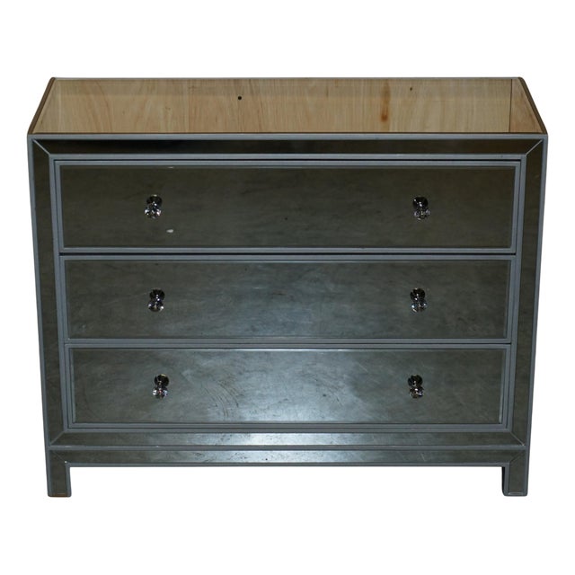 Italian Style Mirrored Chest of Drawers For Sale