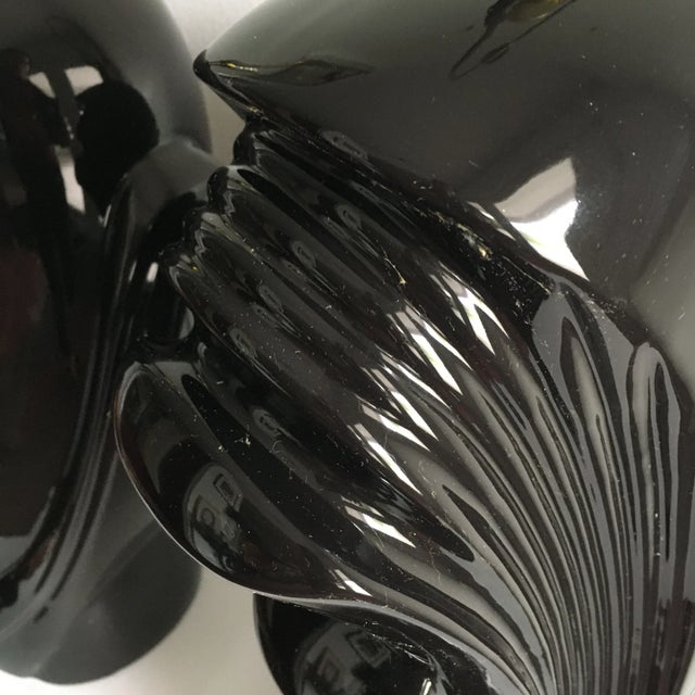 1980s Vintage Ceramic Wave Lamps - a Pair For Sale - Image 10 of 13