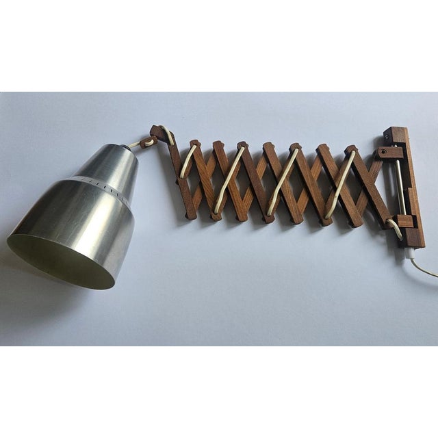 Mid-Century Wall Scissor Lamp, Sweden, 1960s For Sale - Image 4 of 12