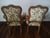 Green Set of 2 Pair 70s Green Orange Floral Living Room Arm Chairs Accent Wood Upholstered For Sale - Image 8 of 9