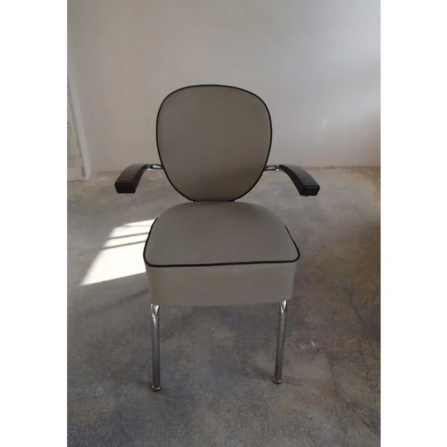 Plastic Mid-Century Hairdresser's Chair with Bakelite Armrests For Sale - Image 7 of 14