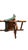 Vintage Faux Bois Draped Stool With Carved Bamboo X-Frame For Sale - Image 9 of 10