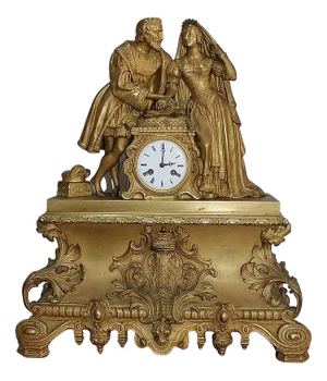 Renaissance Style Bronze and Brass Pendulum Clock, 19th Century