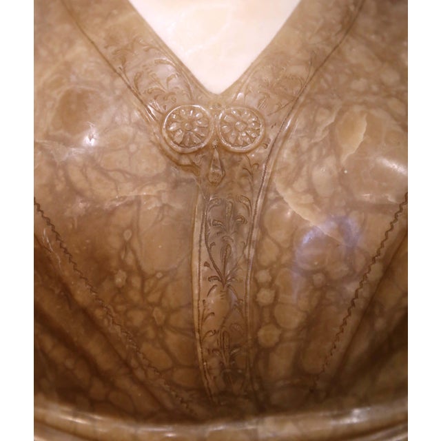 Early 20th Century Italian Carved Marble Bust of Maiden, Signed Pugi ...