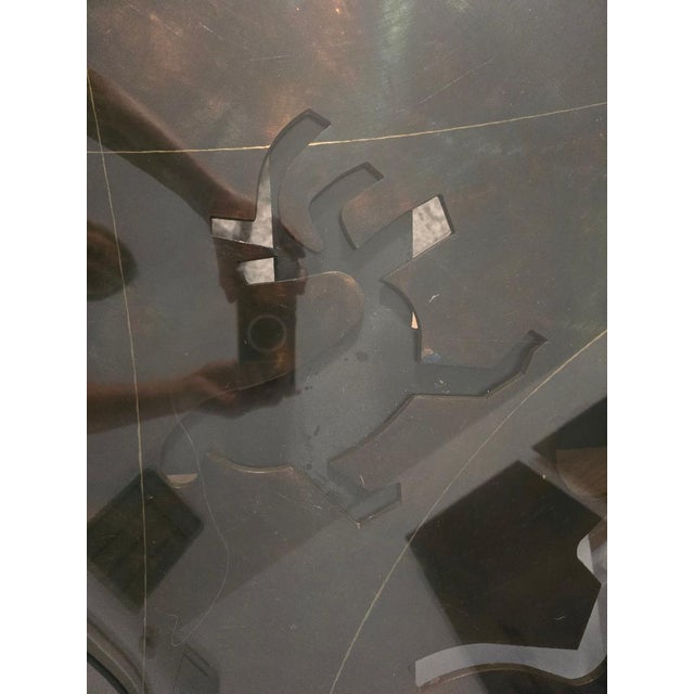 1990s 60 Inch Laser Etched Southwestern Dining Table For Sale In Naples, FL - Image 6 of 9