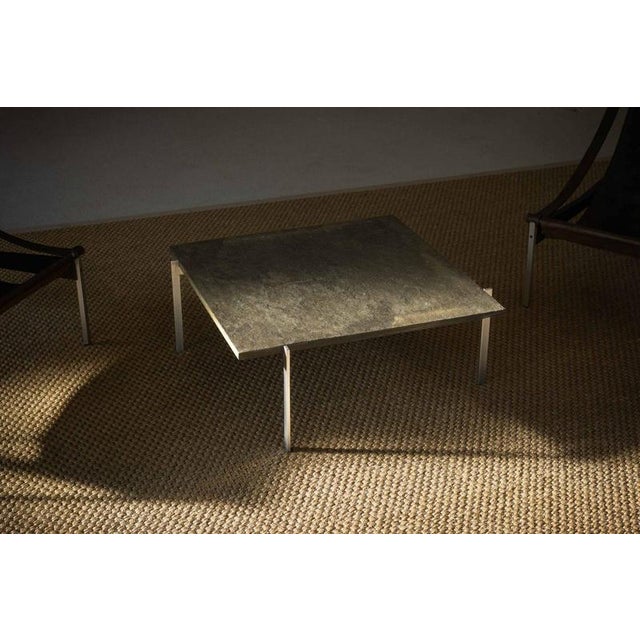 This pk61 coffee table, designed by the legendary poul kjærholm and produced by ejvind kold christensen in denmark, 1956,...