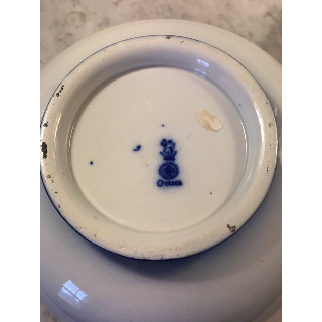 Ceramic Pair of Antique Blue and White Dragon Bowls Royal Doulton, England, Oyama Pattern For Sale - Image 7 of 12