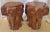 Vintage Matched Pair Carved Wood Elephant Stools / Tables circa 1970's This matched pair of stools / tables / plant stands...