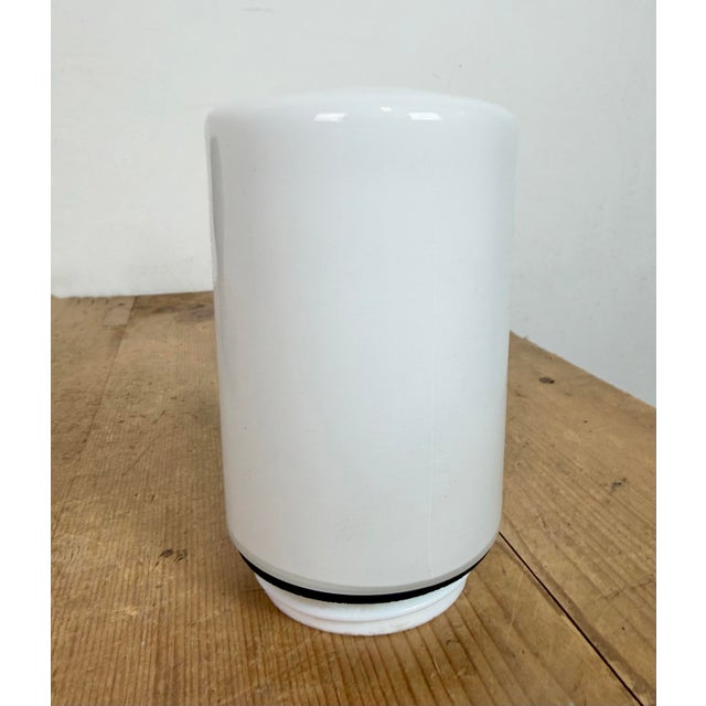 Industrial Brown Bakelite Wall Light in Milk Glass from Elektrosvit, 1960s For Sale - Image 11 of 16