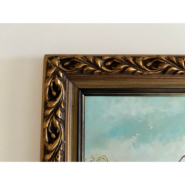 1960s 1960s Enamel on Copper Reproduction by Ebeling & Ruess of an Oil Painting by Artist Lorraine Trester For Sale - Image 5 of 10